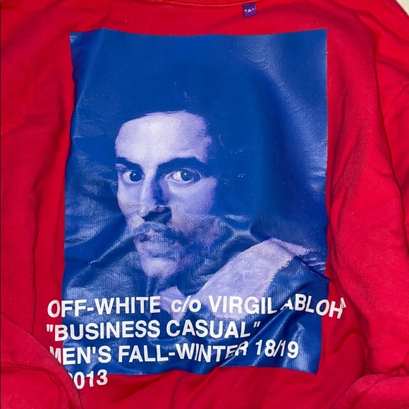 off white crew neck - Picture 2 of 7